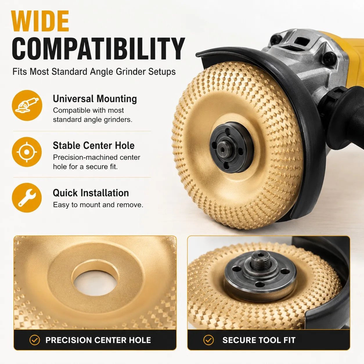 ⚒️Wood Carving Disc Set Heavy-Duty Steel Wheel for Angle Grinder