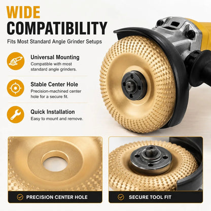 ⚒️Wood Carving Disc Set Heavy-Duty Steel Wheel for Angle Grinder