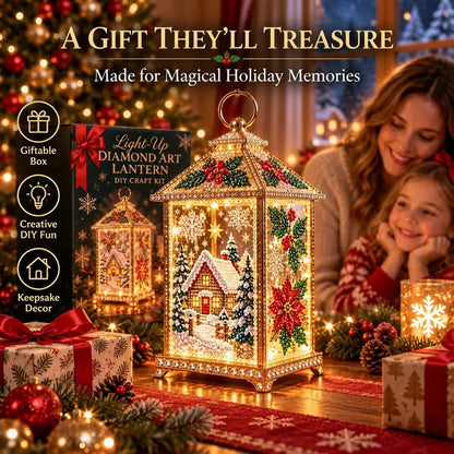 ⏳ Last Day 50% OFF-🌟DIY Light-Up Diamond Art Lantern