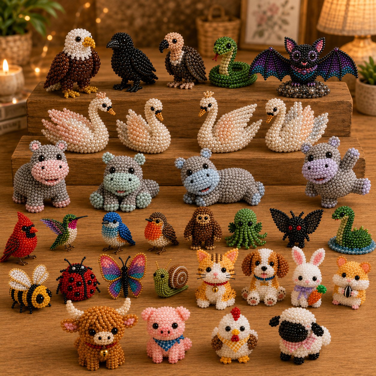 🔥Last Day 49% OFF🧵✨ Tiny 3D Beaded Animal DIY Kit