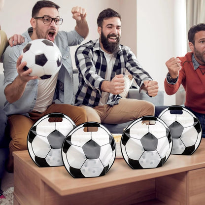 🎒⚽  Soccer Party Favor Bags with Handles – Football Treat Bags for Birthdays, Team Parties & World Cup Celebrations 🎉