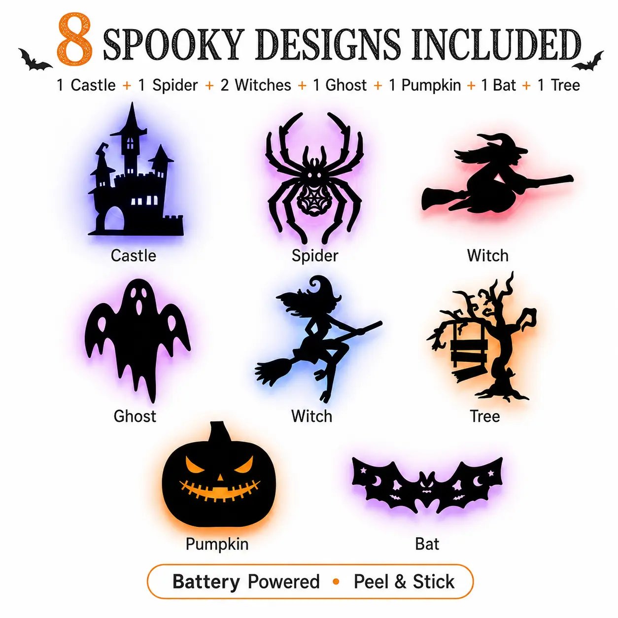 🎃 Halloween Flash Sale 50% OFF – LED Silhouette Wall Light Stickers