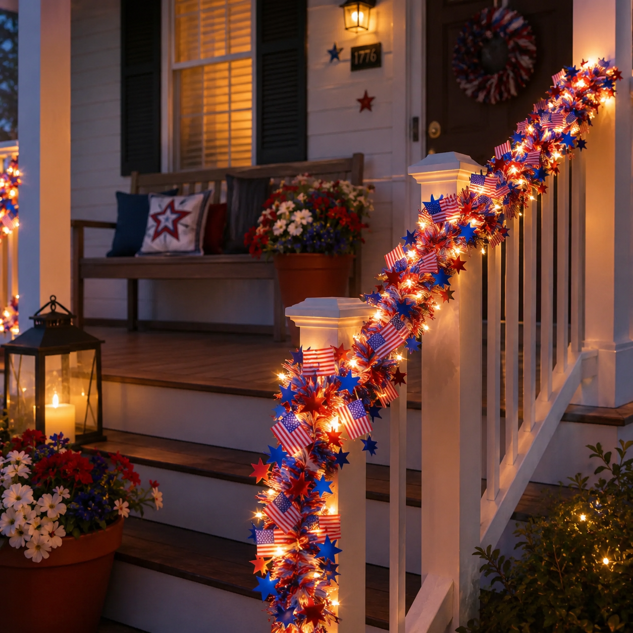 Celebrate 250 Years of Freedom with American Flag & Star Fairy Lights ✨