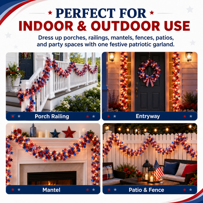 Celebrate 250 Years of Freedom with American Flag & Star Fairy Lights ✨