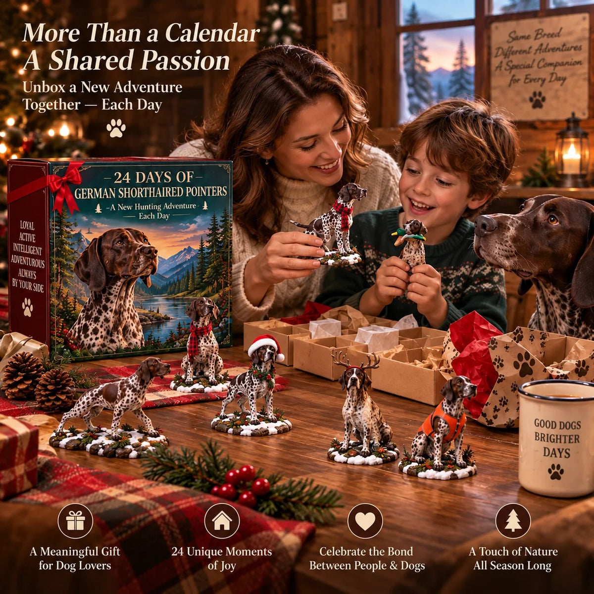 🐾 German Shorthaired Pointer Advent Calendar – 24-Day Advent Calendar