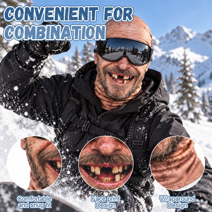 🤣 Funny Realistic Face Balaclava | Hilarious Ski & Snowboard Resort Party Mask, Winter Slopes Group Gear
