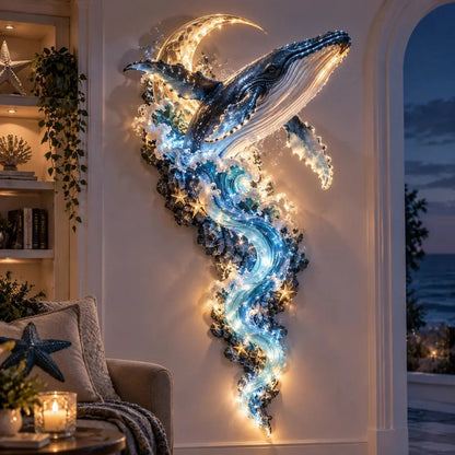 ⏰Limited Stock 49% OFF - 🌊✨ Enchanted Ocean Legends™ Lighted Wall Décor Collection 🐋🧜‍♀️