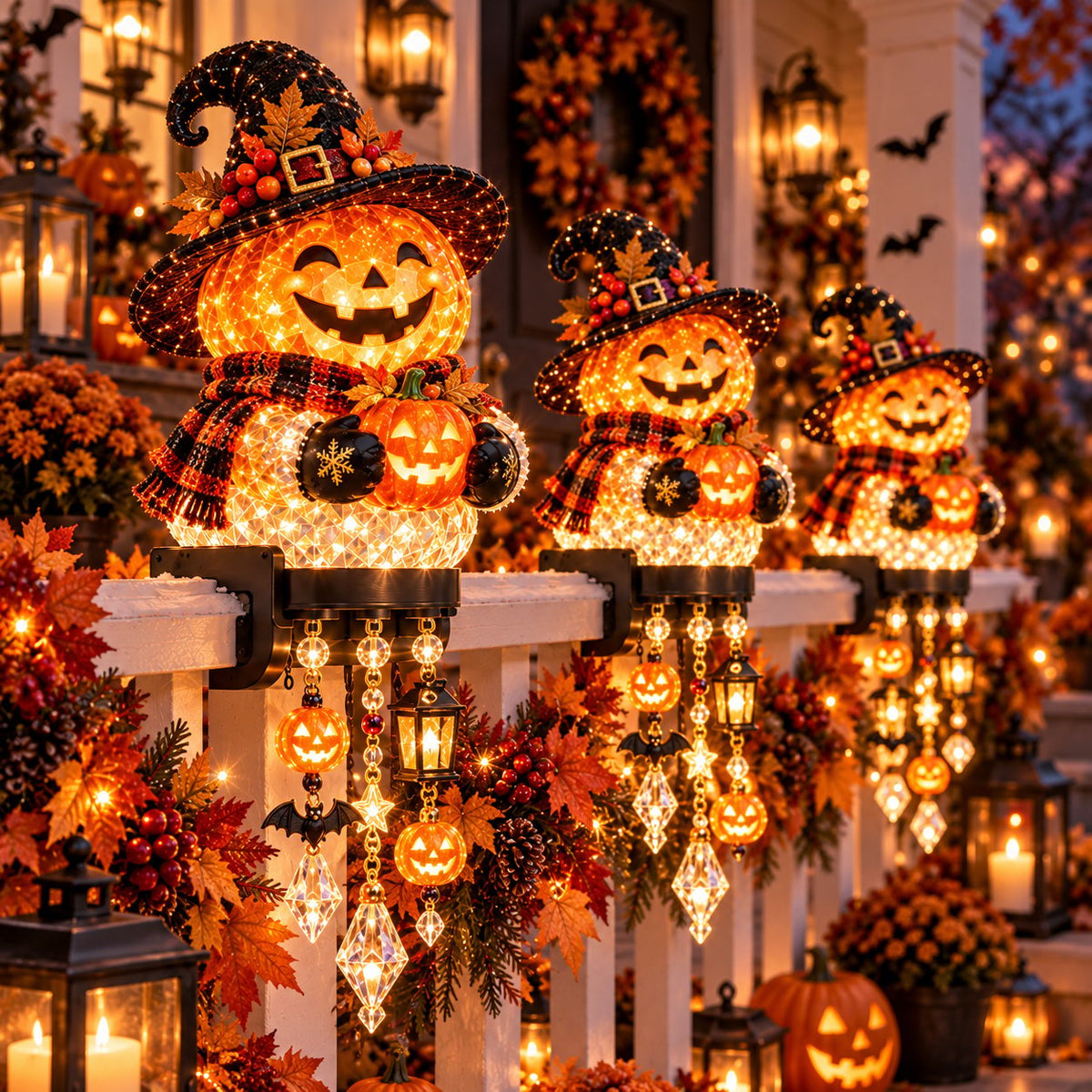 ⏰ LAST DAY 49% OFF -🎃 Halloween Porch Magic Cascade Railing Lights