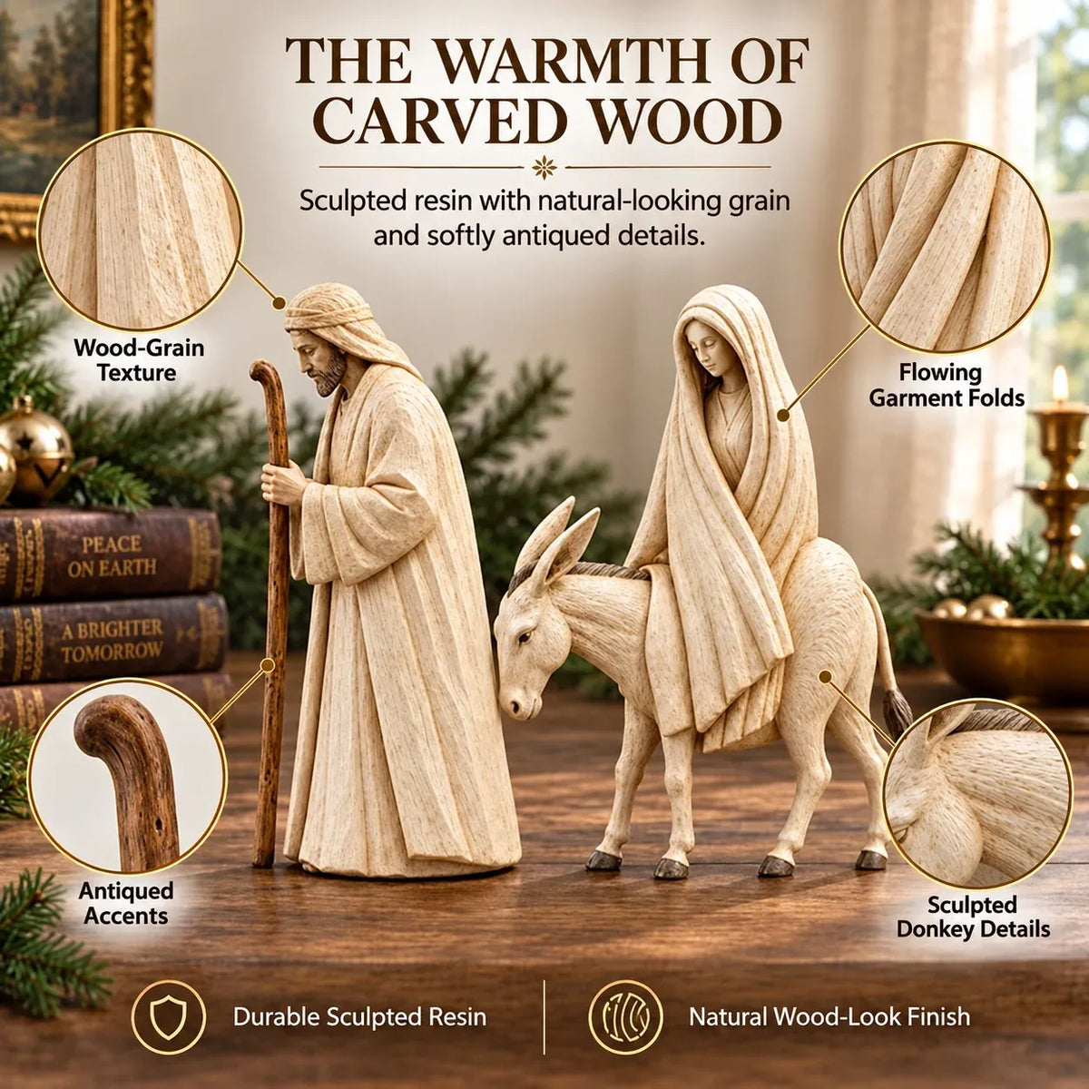 ⏳ Last Day 50% OFF-✝️Journey to Bethlehem Nativity Figurine Set