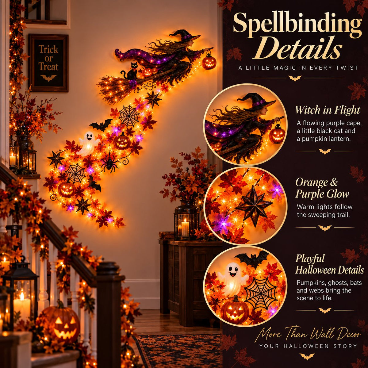 ⏰ LAST DAY 49% OFF -🎃 Halloween Magic Trail Wall Light Collection