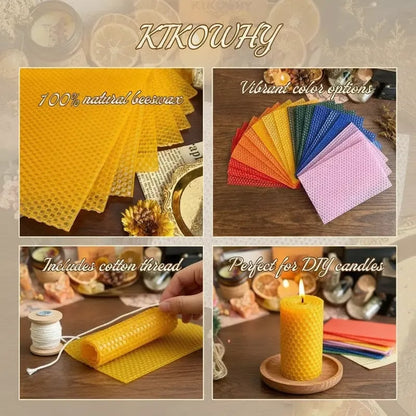 🔥 LAST DAY 49% OFF-🕯️DIY Beeswax Candle Making Kit (12-Piece Set) – Create Your Own Cozy Glow!