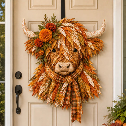⏰LAST DAY 49% OFF - 🐮💐🌸 Birth Flower Highland Cow 3D Layered Fabric Art DIY Kit