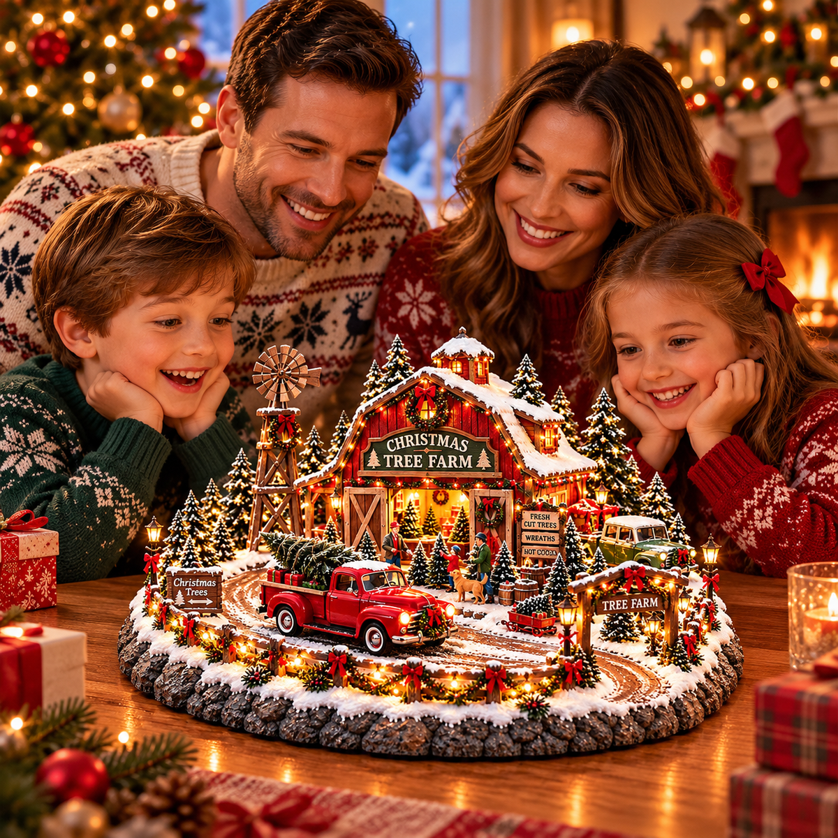 🔥Last Day 49% OFF🔥🚗🎄 Christmas Classic Gas Station Village™ – Lighted Vintage American Gas Station with Classic Cars