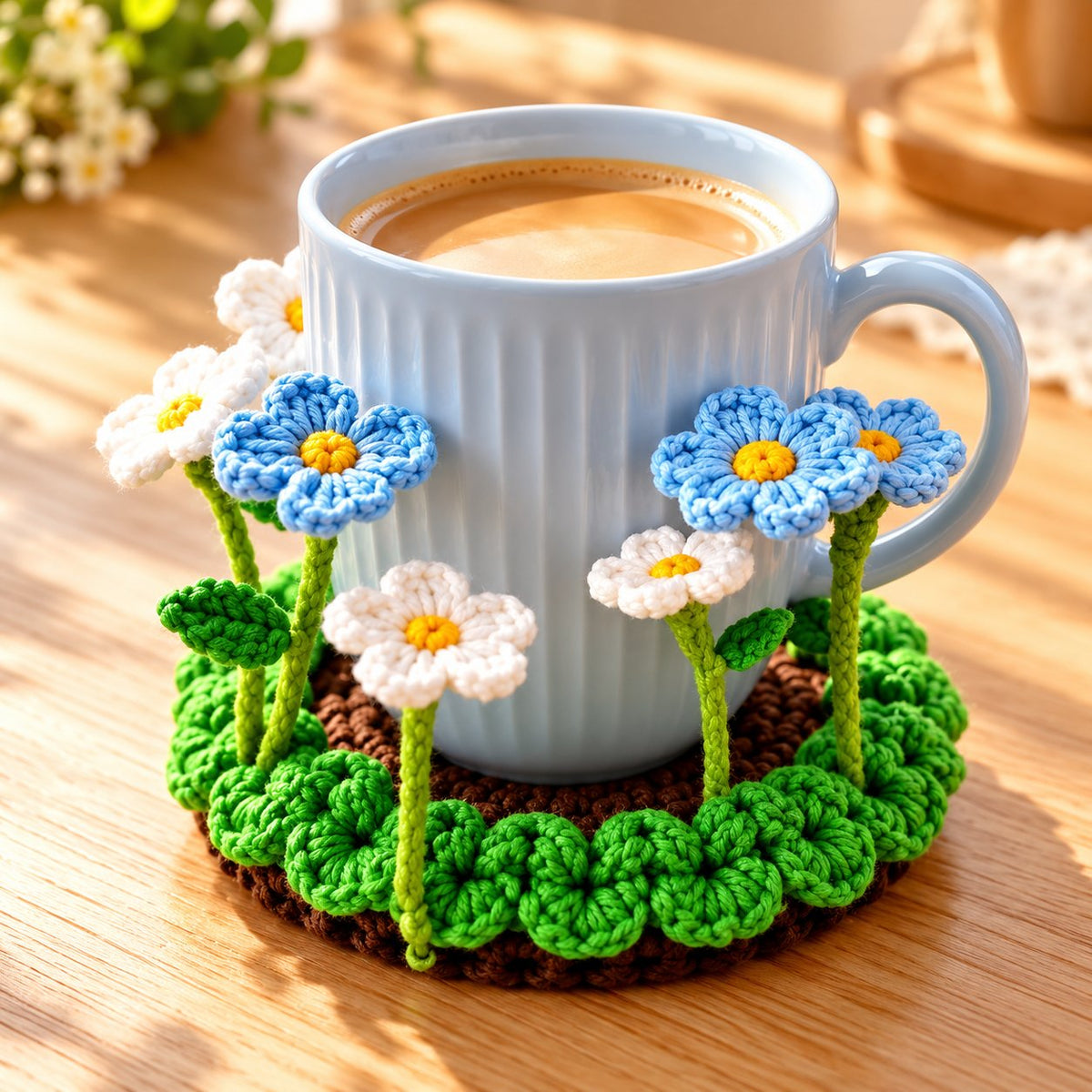 ✨ Last Day – 60% OFF!🌟Handmade Crochet Floral Coaster | Everlasting Table Art 🌸