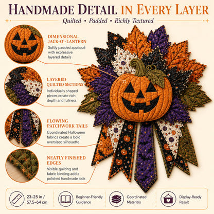 ⏳ Last Day 49% OFF – 🎃 Beginner-Friendly Oversized Halloween Character Quilted Door Hanger Sewing Kit | Complete Kit with All Tools & Step-by-Step Guide Included 💕