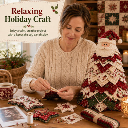 🔥Last Day 49% OFF ✨DIY Quilted Santa Christmas Tree Kit