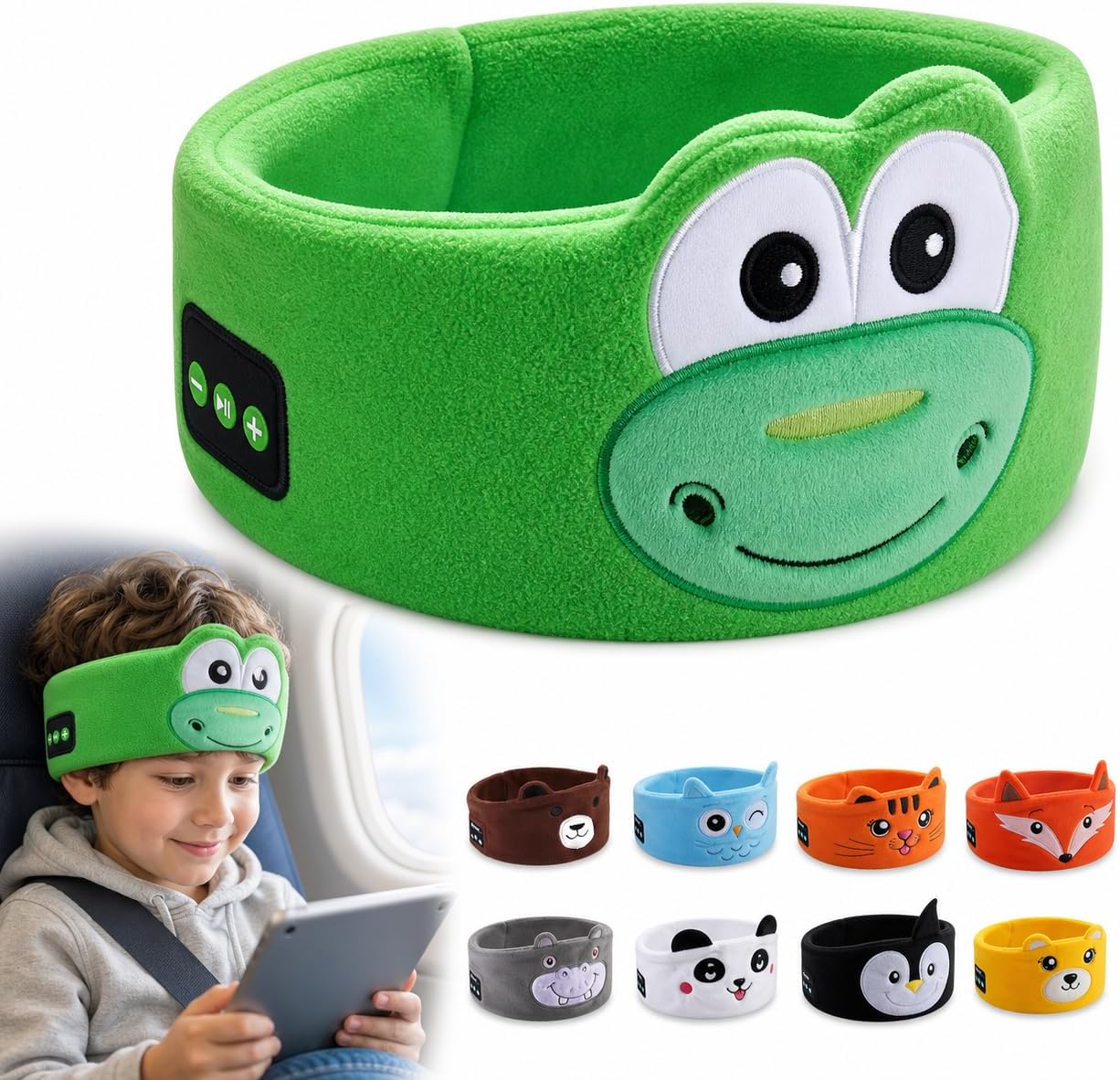 Kids Wireless Headphones, Over Ear Headphones for Children & Toddlers, with Thin Speakers & Super Soft Fleece Headband