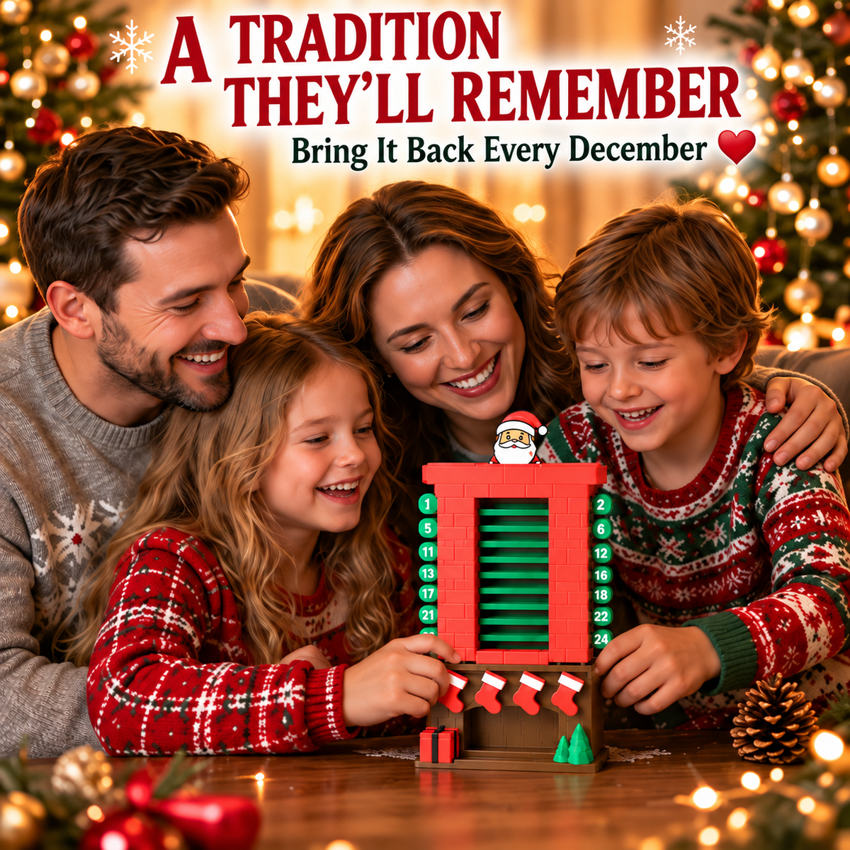 ⏳ Last Day 49% OFF –🎅Christmas Chimney Countdown Calendar