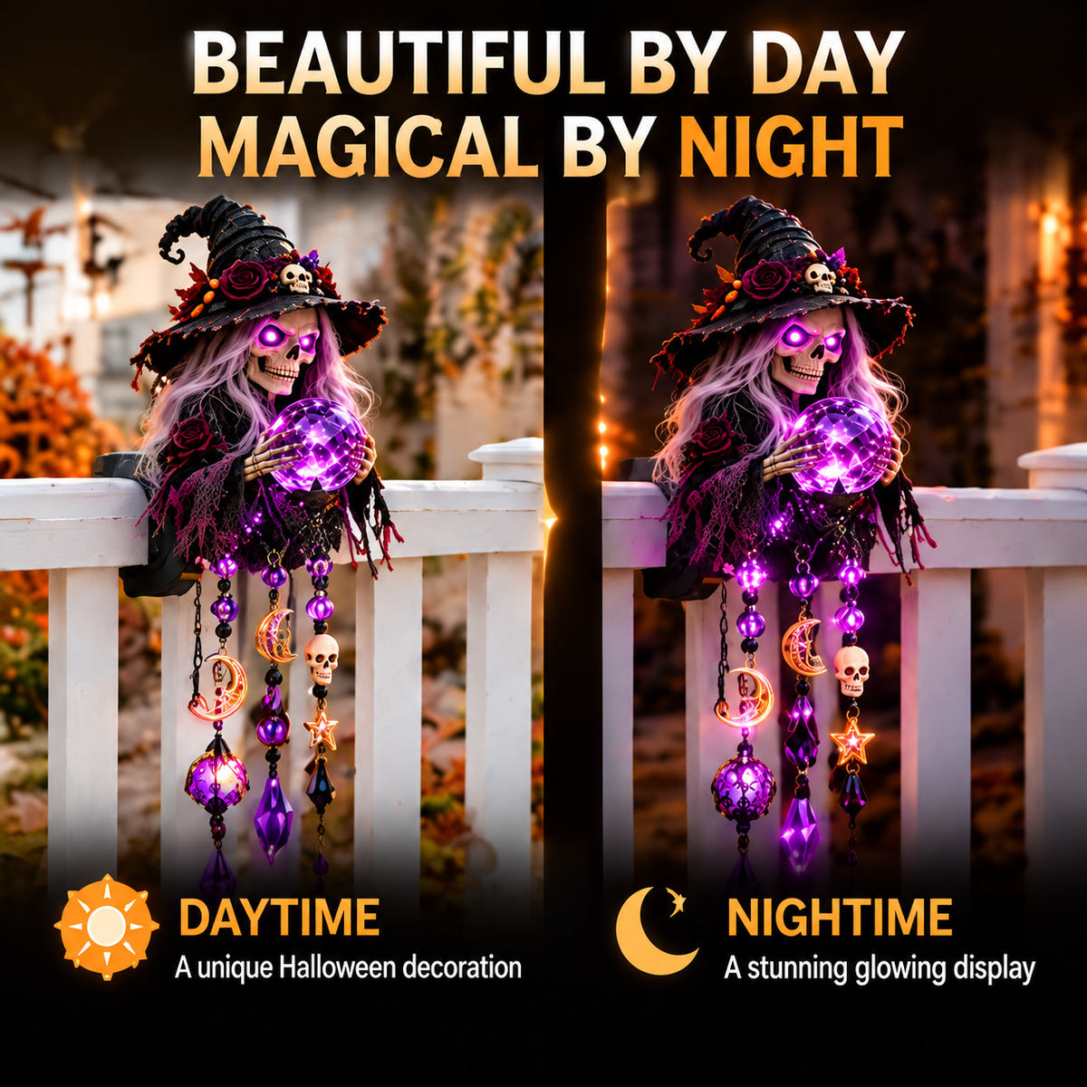 ⏰ LAST DAY 49% OFF - 🎃Light-up Cascading Halloween Character Railing Lights