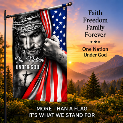 🔥LAST DAY 49% OFF -✝️"One Nation Under God" Flag