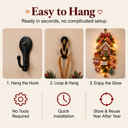 🔥LAST DAY 50% OFF -✨Light-up Gingerbread Man Hanging Ornament