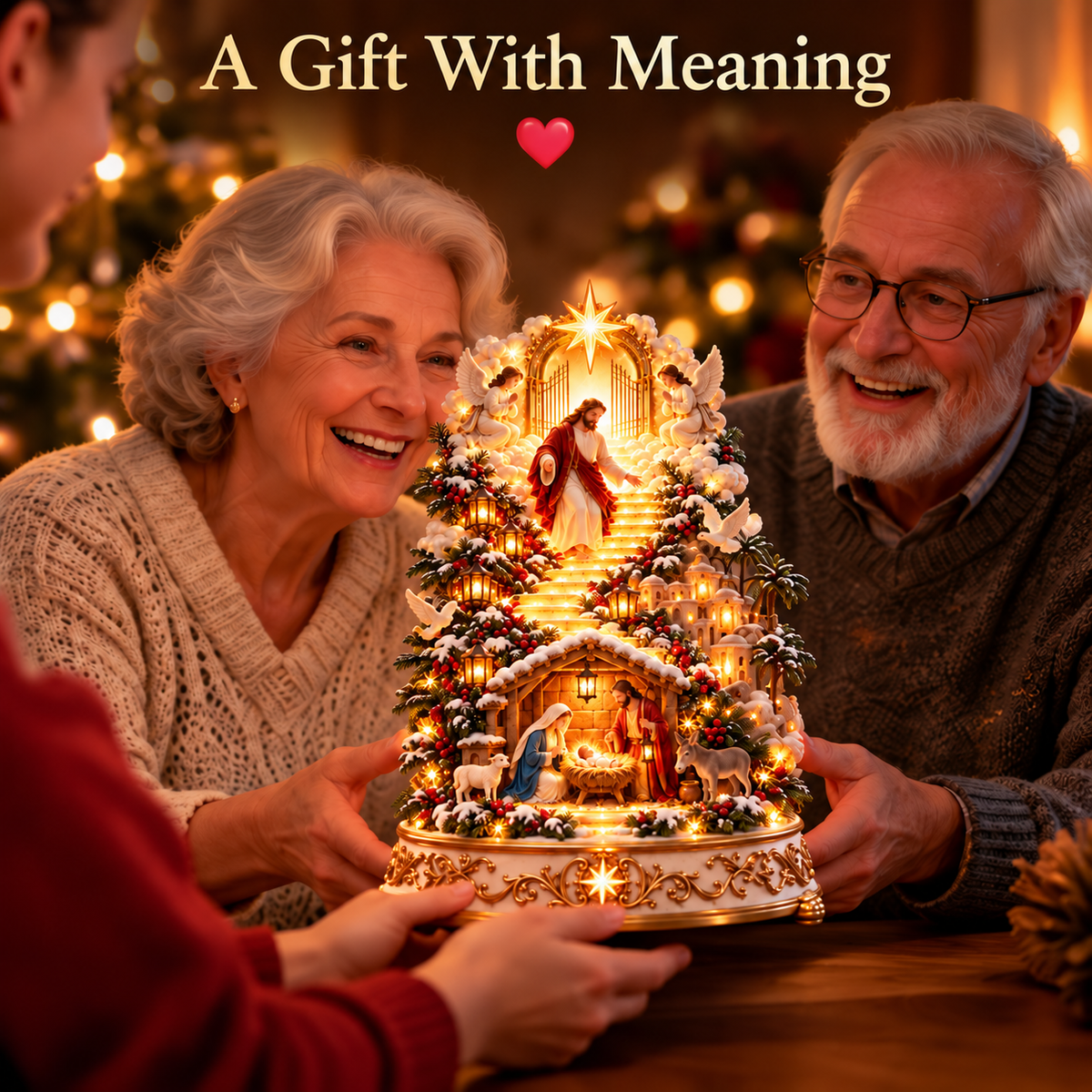 ✨ Last Day – 60% OFF!✨ Heavenly Nativity Christmas Tree™ Light-Up Ornament✝️