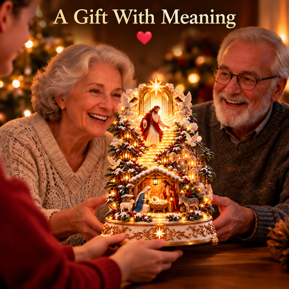 ✨ Last Day – 60% OFF!✨ Heavenly Nativity Christmas Tree™ Light-Up Ornament✝️