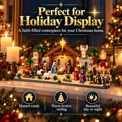 🎄 Last Day 50% OFF-⛪🎅Nativity Building Advent Calendar | 24 Daily Builds to Create a Complete Christmas Scene✝️