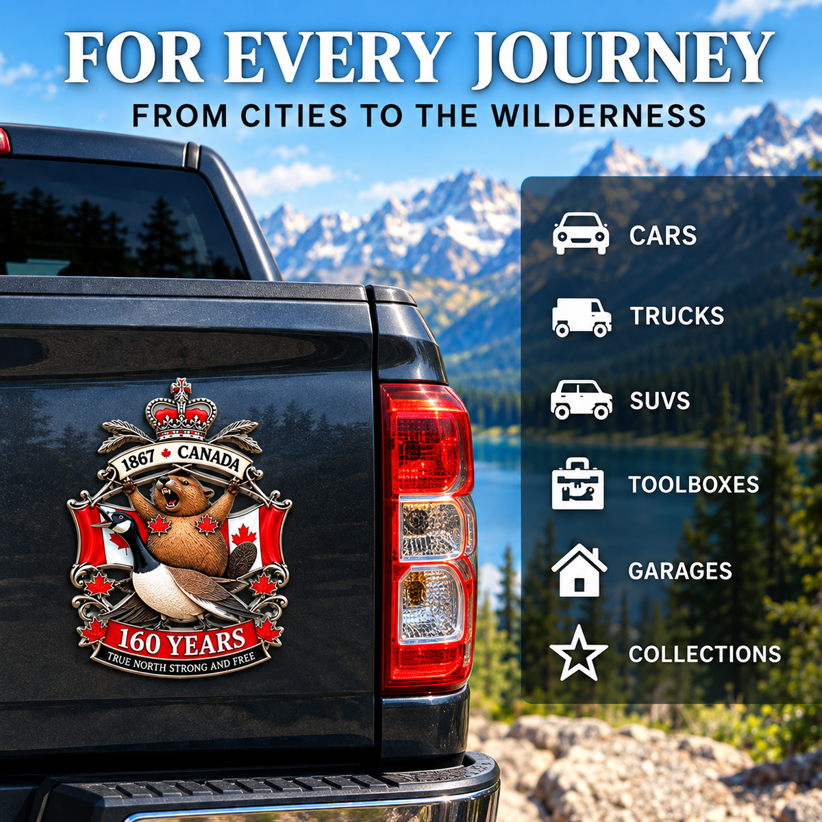 🔥LAST DAY 50% OFF - 🍁"True North, Strong and Free" Commemorative Metal Emblem – Canada's 160th Anniversary