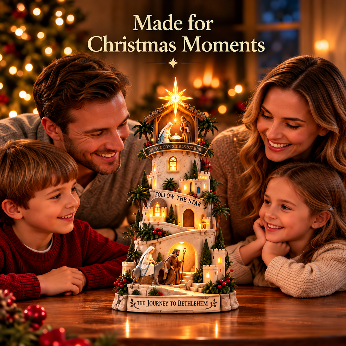 ✨ Last Day – 60% OFF!🌟 Bethlehem Lights Christmas Village™ Illuminated Ornaments✝️