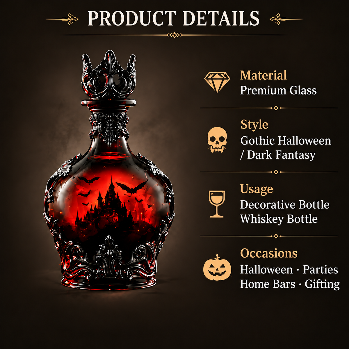 💥LAST DAY 50% OFF-🥃Halloween Potion-Style Whiskey Bottle