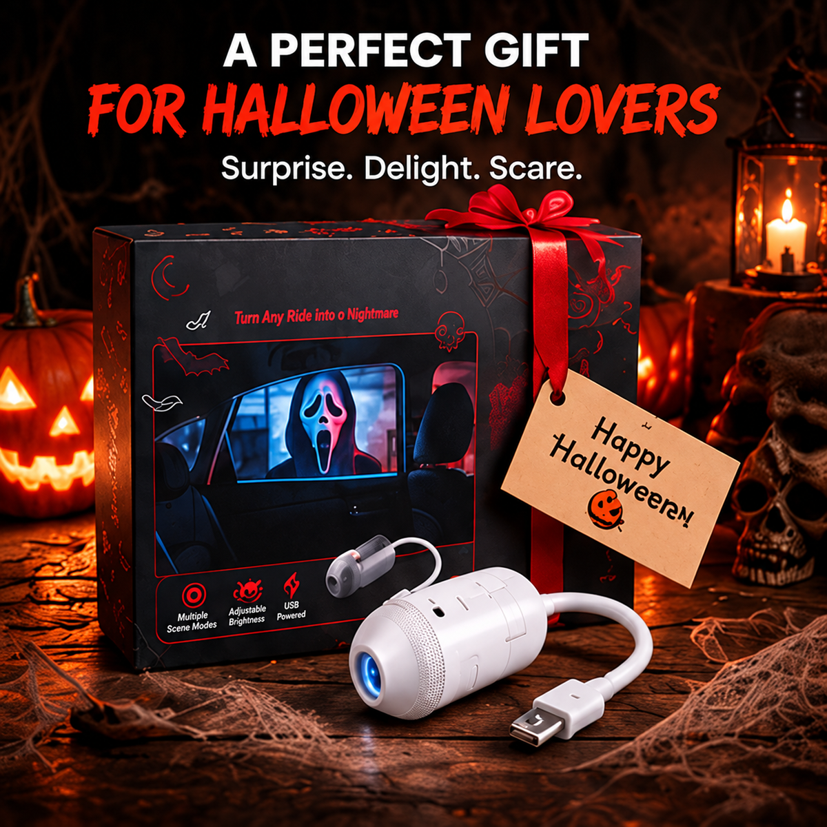 💥Hot Sale49% Off -👻 GhostRide™ Halloween Car Projector