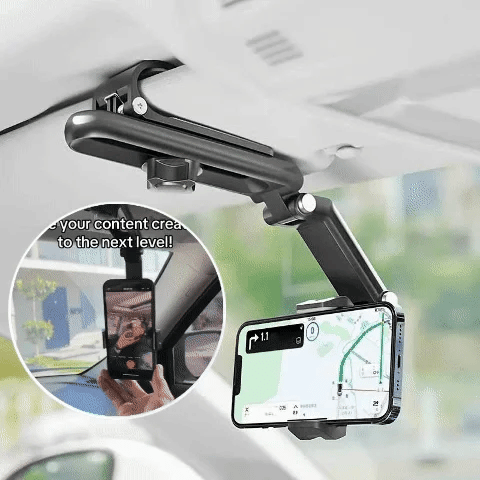 🔥2026 New 1080° Multi-function Sun Visor Universal 360 Degree Rotating Phone Holder Suitable for Any Scene Car Holder