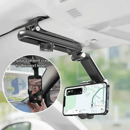 🔥2026 New 1080° Multi-function Sun Visor Universal 360 Degree Rotating Phone Holder Suitable for Any Scene Car Holder