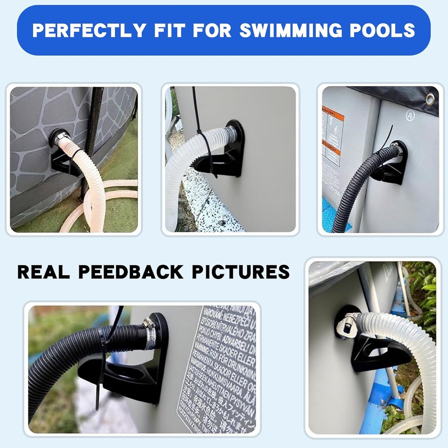 2Pcs Swimming Pool Pipe Holders