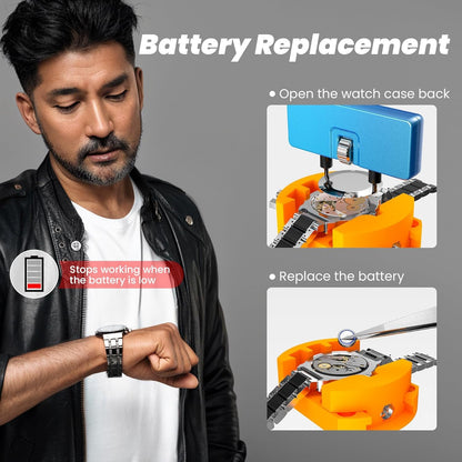 ⌚ All in One Watch Battery Replacement Kit Professional Repair Tool Set Easy DIY Fix