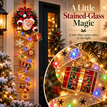 🔥 LAST DAY 49% OFF 🎄✨ Stained-Glass Christmas Hanging Door Decor