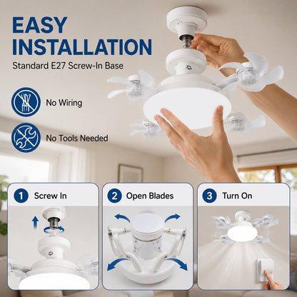💡🌀 2-in-1 Energy-Saving Fan Light|Cool Air + Soft Light in One