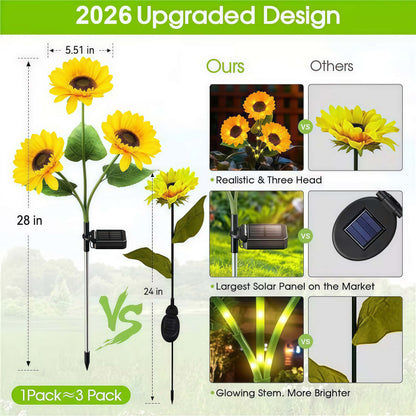 🌻 Solar Powered Sunflower Garden Lights – 2 Pack