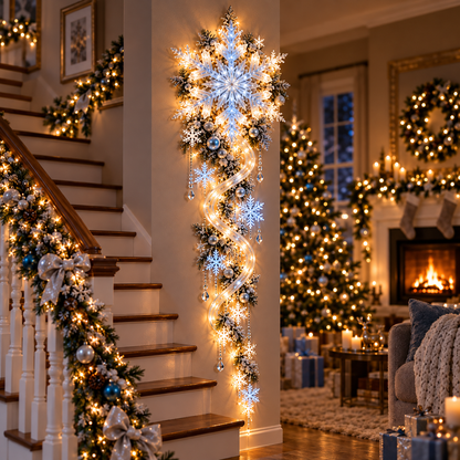 🔥Last Day 49% OFF-❄️Giant Snowflake Blizzard Track Light