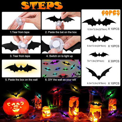 3D Bat Design LED Decoration