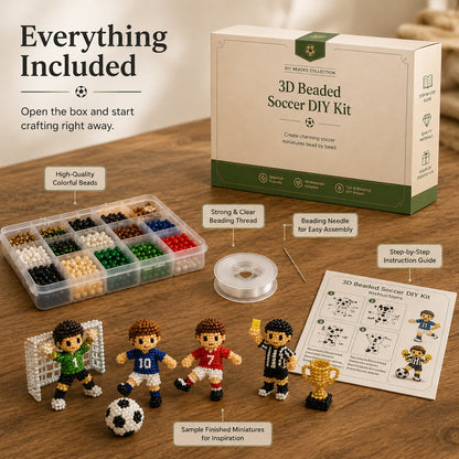 🔥LAST DAY 50% OFF⚽ Soccer Fan Beaded Craft Kit |Build Your Dream Team
