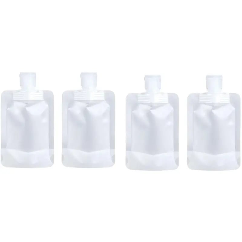 12 Counts Reusable Plastic Pouches, Versatile Liquid Carriers for Picnics and Outings
