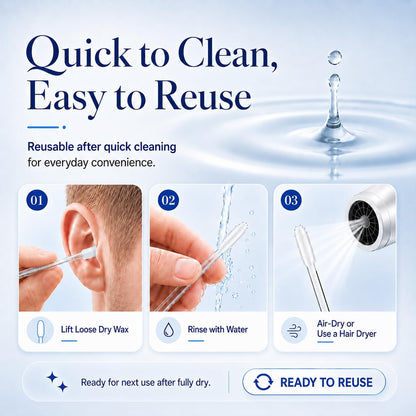 👂 Sticky Ear Cleaning Sticks – Reusable Adhesive Ear Picks, Soft Swabs for Gentle Ear Care