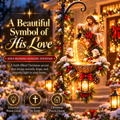🔥Last Day 50% OFF-✝️✨ Jesus Blessing Hanging Fountain