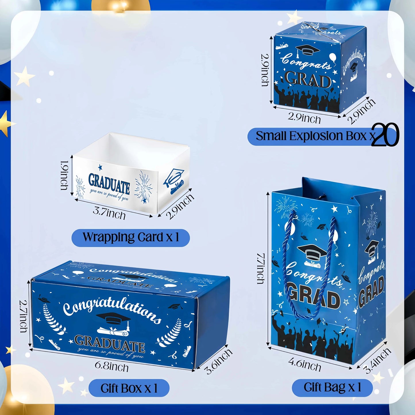 🎓2026 Graduation Explosion Cash Gift Box Fun Pop Up Surprise for Grads
