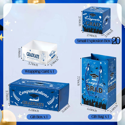 🎓2026 Graduation Explosion Cash Gift Box Fun Pop Up Surprise for Grads