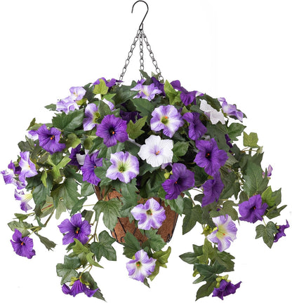 Outdoor Artificial Petunia Flowers Decor (2Pcs)