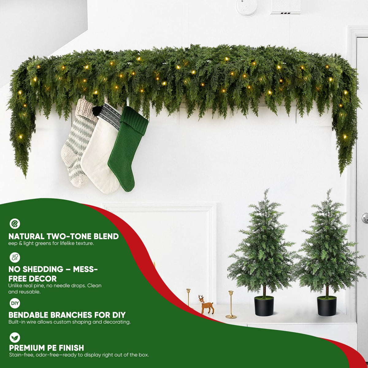 🏆Limited Stock 49% OFF 💥 Lighted Christmas Cedar Indoor Decoration