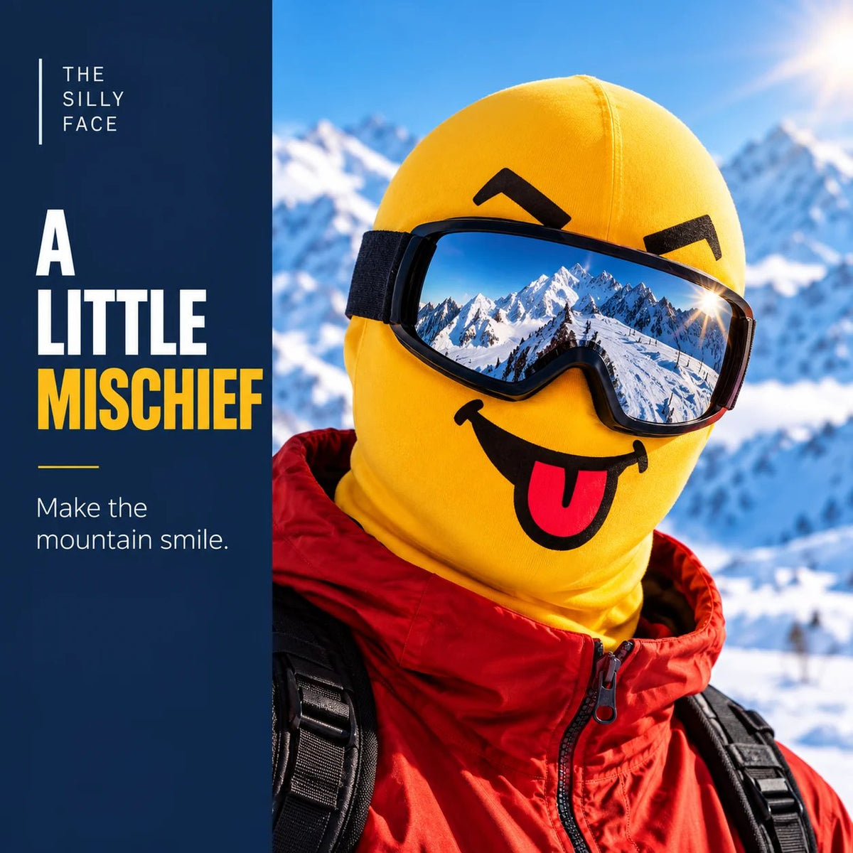 ⏳ Last Day 50% OFF-😎 Funny Face Ski Mask | Yellow Expression Balaclava